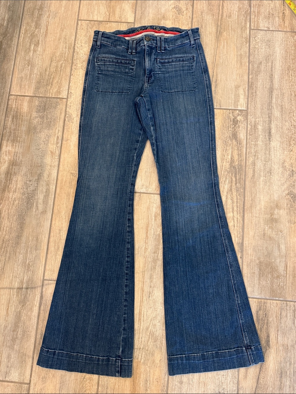 Cookie Johnson Stretch Women's Dark Blue Flared Jeans Trousers